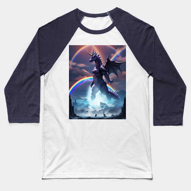 Godzilla Unicorn Baseball T-Shirt by ArtWear Creations